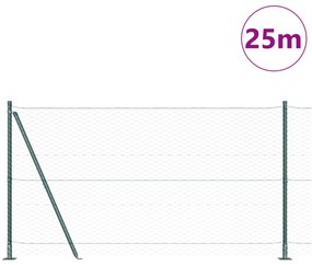 vidaXL Σετ Φράκτη Σετ των 2 Πράσινο Ατσάλι 25 x 1.2 μ Ανθεκτικό