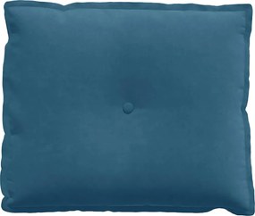 vidaXL Μαξιλάρι Πλάτης Μπλε 60 x 50 cm Υφασμάτινο Κορντουρά