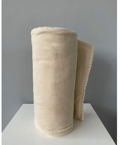Κουβέρτα Polar Fleece Λευκό Κοπτοράπτη Eazy Καναπέ (127x152cm) Μπεζ
