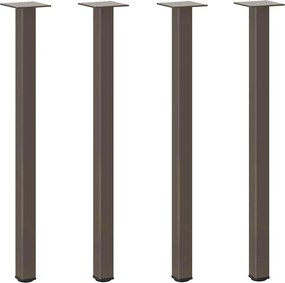 vidaXL Πόδια Κονσόλας 4 τεμ. από Φυσικό Ατσάλι 72-74 εκ. Ατσάλι