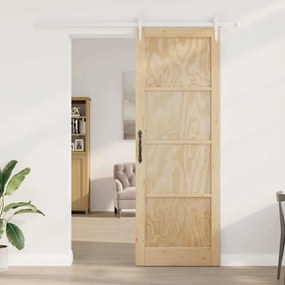 vidaXL Συρόμενη Πόρτα Άλλο ORKDAL Φυσικό και λευκό 83 x 232 εκ.