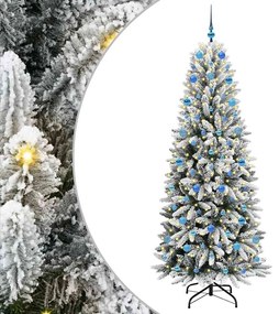 vidaXL Τεχνητό Χριστουγεννιάτικο Δέντρο με 300 LED Λευκό 210 cm