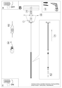 Sollux Κρεμαστό φωτιστικό ARCHE 1 μαύρο,ατσάλι,G9 1xmax 8W LED