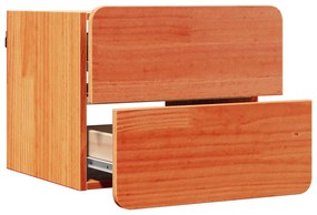 vidaXL Κομοδίνο Καφέ κεριού 39 x 34 x 33 εκ. Μασίφ ξύλο πεύκου