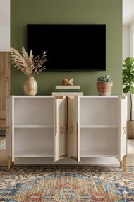 Stewehome κονσόλα τηλεόρασης πολύχρηστο ντουλάπι και γωνιά καφέ 120x32x75 cm
