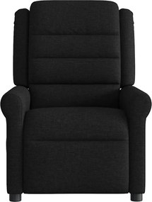 vidaXL Πολυθρόνα Μασάζ Ηλεκ. Ανακλινόμενη Μαύρη Υφασμάτινη