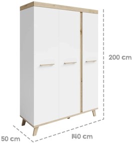 Ντουλάπα Smile τρίφυλλη