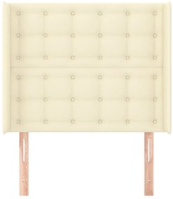 vidaXL Κεφαλάρι με Πτερύγια Κρεμ 103x16x118/128 εκ. Συνθετικό Δέρμα