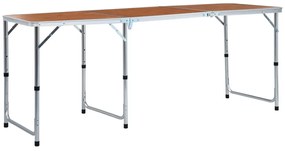 vidaXL Τραπέζι Κάμπινγκ Πτυσσόμενο 180 x 60 εκ. Αλουμινίου
