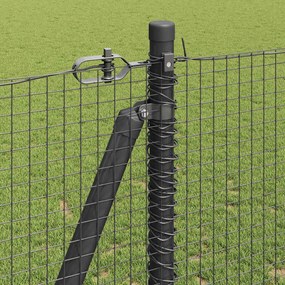 vidaXL 10 x 1,2 μ PVC-Επικαλυμμένο Ατσάλι Γκρι Δίχτυ