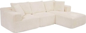 ΚΑΝΑΠΈΔΕΣ &amp; ΣΑΛΌΝΙΑ SOLKA IV CORD COMP ANG SOFA ATMOSPHERA 214247A