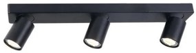 Σποτ Φωτιστικό Οροφής ELITIS 54Χ7Χ11CM Τρίφωτο GU10 ACA-RA303S54BK-Μαύρο RA303S54BK