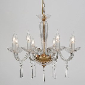 Πολυέλαιος 8Φ BLK80288PCG Gold Crystal, Metal