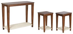 Σετ με 3 τραπέζια Home ESPRIT Καφέ 95 x 40 x 81 cm (3 Τεμάχια)