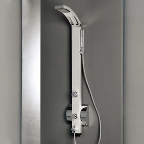 Dolce Vita Idea Satin Chrome Στήλη Nτους Θερμομικτική 2 εξόδων Από Μασίφ Αλουμίνιο, 131,4 εκ.