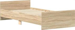 vidaXL Πλαίσιο Κρεβατιού Χωρ. Στρώμα Sonoma Δρυς 75x190εκ Επεξ. Ξύλο