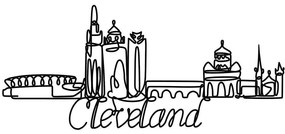 Διακοσμητικό Τοίχου Cleveland 930DYU1157 120x1,5x50cm Black Wallity Μέταλλο