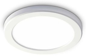 Φωτιστικό Οροφής - Πλαφονιέρα Aura Round 290799 22x1,8cm LED 20W 3000K 1950Lm White Ideal Lux