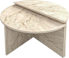 Τραπεζάκι Σαλονιού Τραβερτίνη CRETRO 70x38x51.8