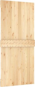 vidaXL Συρόμενη Πόρτα Φυσικό και Λευκό 95 x 210 cm