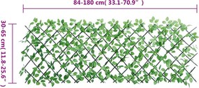 vidaXL Καφασωτό Επεκτεινόμενο Πράσινο 180x65εκ. Τεχνητός Κισσός