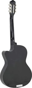 vidaXL Κιθάρα Western Classical Cutaway Μαύρη με Ισοσταθμιτή 6 Χορδές