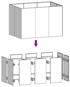 vidaXL Ζαρντινιέρα 120 x 80 x 80 εκ. από Ατσάλι Σκληρυθέν στον Αέρα