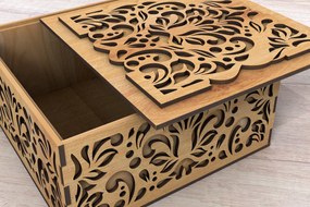 Σετ των 3 Intra απο ξύλο plywood 3mm-4mm πάχος - Δέσμη κουτιών δώρου Δίασταση 5x6 cm INTRAFABR-105806605