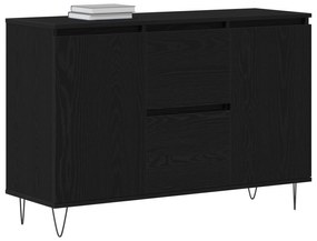 vidaXL Μπουφέ Μαύρο Δρυς 101,5x35x70 εκ Επεξεργασμένο Ξύλο