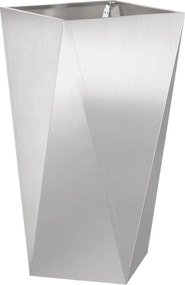 vidaXL Γλάστρα Ασημί 40 x 40 x 75 cm Ανοξείδωτο ατσάλι
