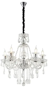Artekko Chandelier Mairy Πολυέλαιος 8φωτος Διάφανο Κρύσταλλο (80x80x70)cm Artekko 023-3014