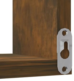 vidaXL Γωνιακή Ραφιέρα Τοίχου Καπνιστή Δρυς 40x40x50 εκ. Επεξεργ. Ξύλο