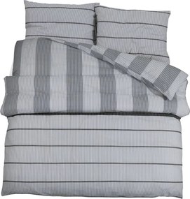 vidaXL Σετ Παπλωματοθήκης Γκρι 140x200 εκ. Βαμβακερό