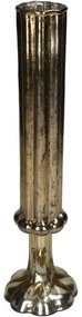 Βάζο ArteLibre Φλάουτο Χρυσό Γυαλί 8.5x8.5x33cm