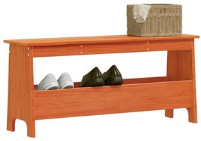 vidaXL Παγκάκι Χολ Καφέ Κεριού 100x28x45 εκ. από Μασίφ Ξύλο Πεύκου
