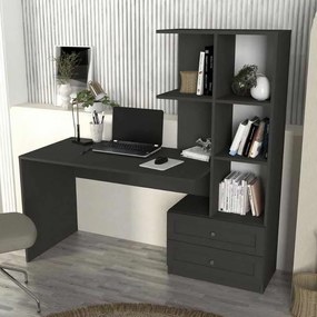 Γραφείο εργασίας Mantra Megapap χρώμα ανθρακί 150x60x152εκ.