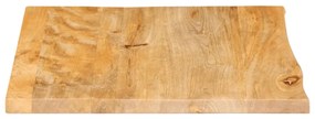 vidaXL Επιφάνεια Τραπεζιού 40x40x2,5 εκ. Live Edge Μασίφ Ξύλο Μάνγκο