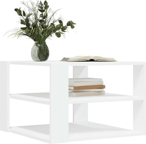 vidaXL Τραπεζάκι Σαλονιού Λευκό 58x58x40 εκ. από Επεξεργ. Ξύλο