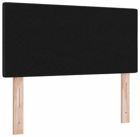 vidaXL Κεφαλάρι με κεφαλάρι Μαύρο 100 cm Τεχνητό Δέρμα