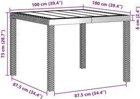 vidaXL 3 τμχ. Ανθρακί
