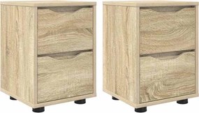 vidaXL Κομοδίνα 2 pcs Δρύς Sonoma 30,5 x 30 x 43 εκ Επεξεργασμένο ξύλο