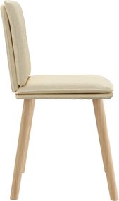 vidaXL Καρέκλες Τραπεζαρίας 6 τεμ. Κρεμ Υφασμάτινες