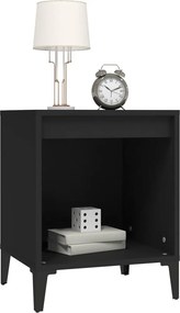 vidaXL Κομοδίνο Μαύρο 40 x 35 x 50 εκ.