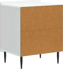 vidaXL Κομοδίνο Λευκό 43 x 34,5 x 52 εκ Επεξεργασμένο Ξύλο