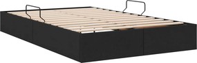 vidaXL Κρεβάτι Οθωμανικού Τύπου Μαύρο 120 x 200 cm ύφασμα