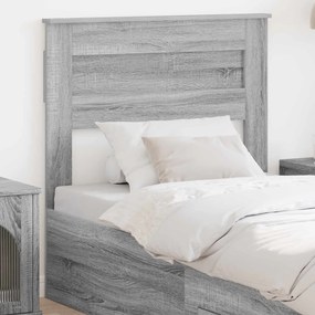 vidaXL Κεφαλάρι Γκρίζο Σονομα Επεξεργασμένο ξύλο
