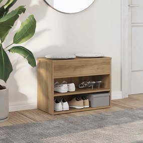 vidaXL Πάγκος Παπουτσιών τεχνίτης Δρυς 60x30x45 εκ. Επεξεργασμένο Ξύλο