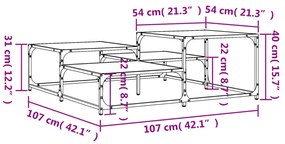 ΤΡΑΠΕΖΑΚΙ ΣΑΛΟΝΙΟΥ ΓΚΡΙ SONOMA 107 X 107 X 40 ΕΚ. ΕΠΕΞΕΡΓ. ΞΥΛΟ 837755