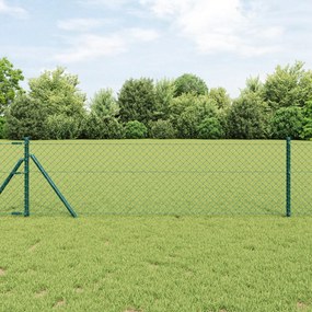 vidaXL Φράχτης Πράσινο 25 x 0.4 m Μέταλλο