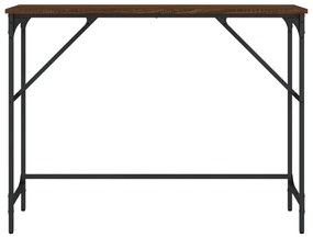 Τραπέζι Κονσόλα Καφέ Δρυς 100x32x75 εκ. Επεξεργασμένο Ξύλο - Καφέ